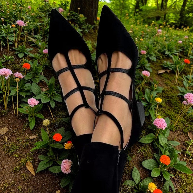 Ayla™ | Panther-Print Heels with Red Trim