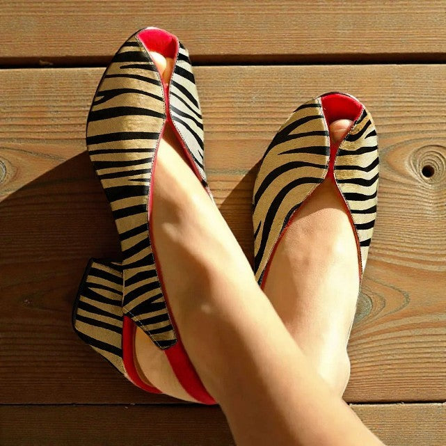 Maeve™ | Leopard & Zebra Print Heeled Sandals