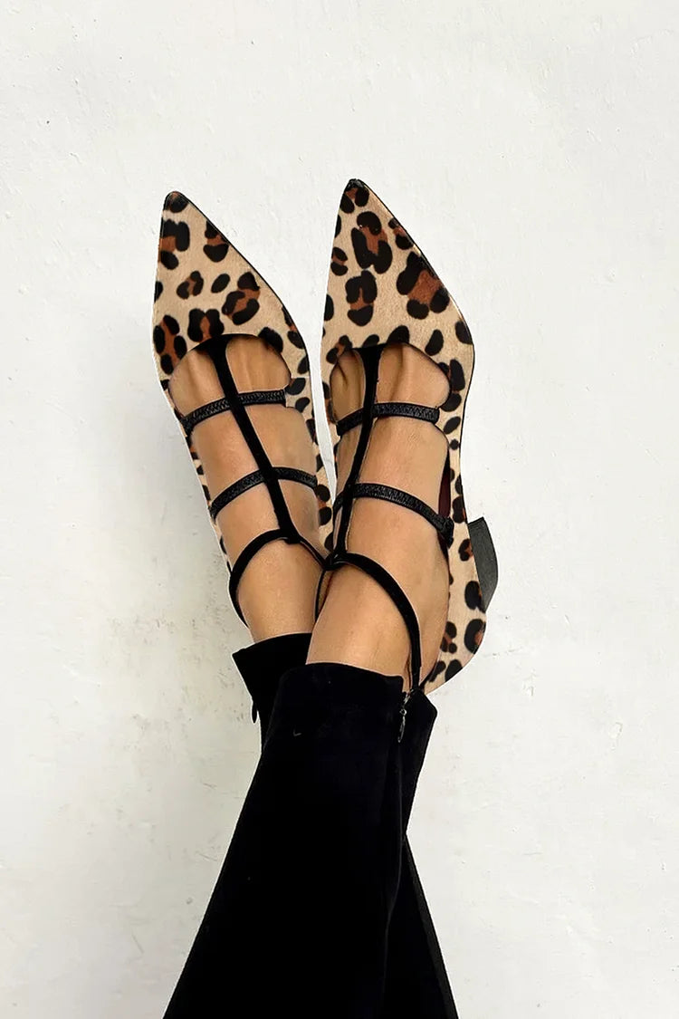 Tilly™ | Animal-Print Flats with Fine Straps