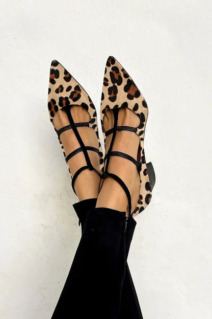 Tilly™ | Animal-Print Flats with Fine Straps