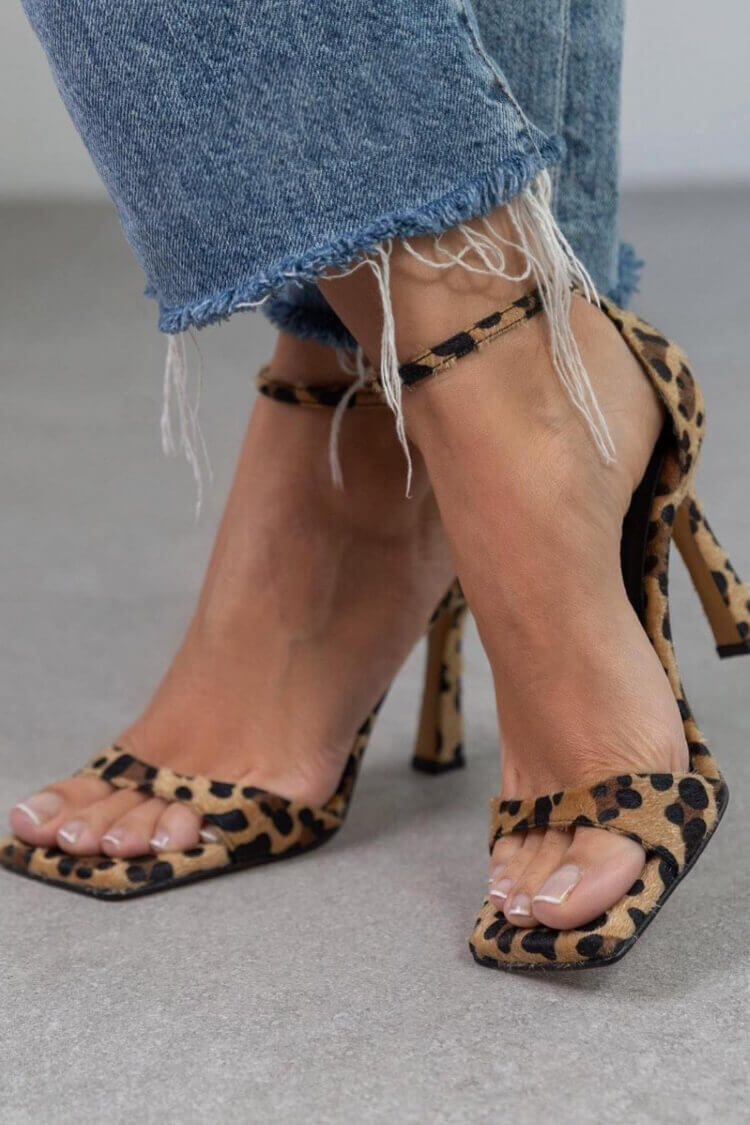 Elodie™ | High-Heeled Sandals with Animal Print