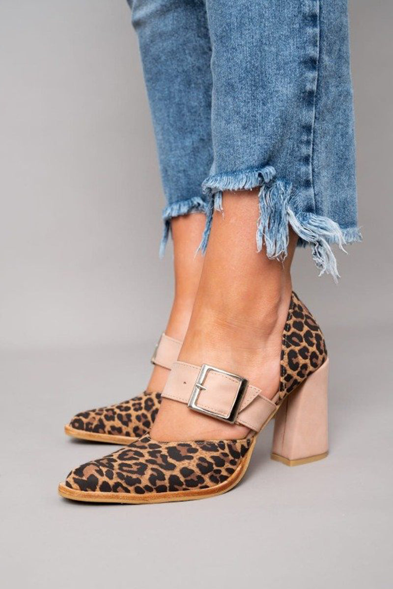 Stella™ | Leopard Suede Heels with Stable Heel