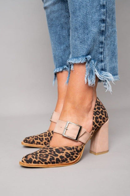 Stella™ | Leopard Suede Heels with Stable Heel