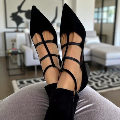 Ayla™ | Panther-Print Heels with Red Trim