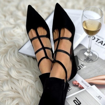 Ayla™ | Panther-Print Heels with Red Trim