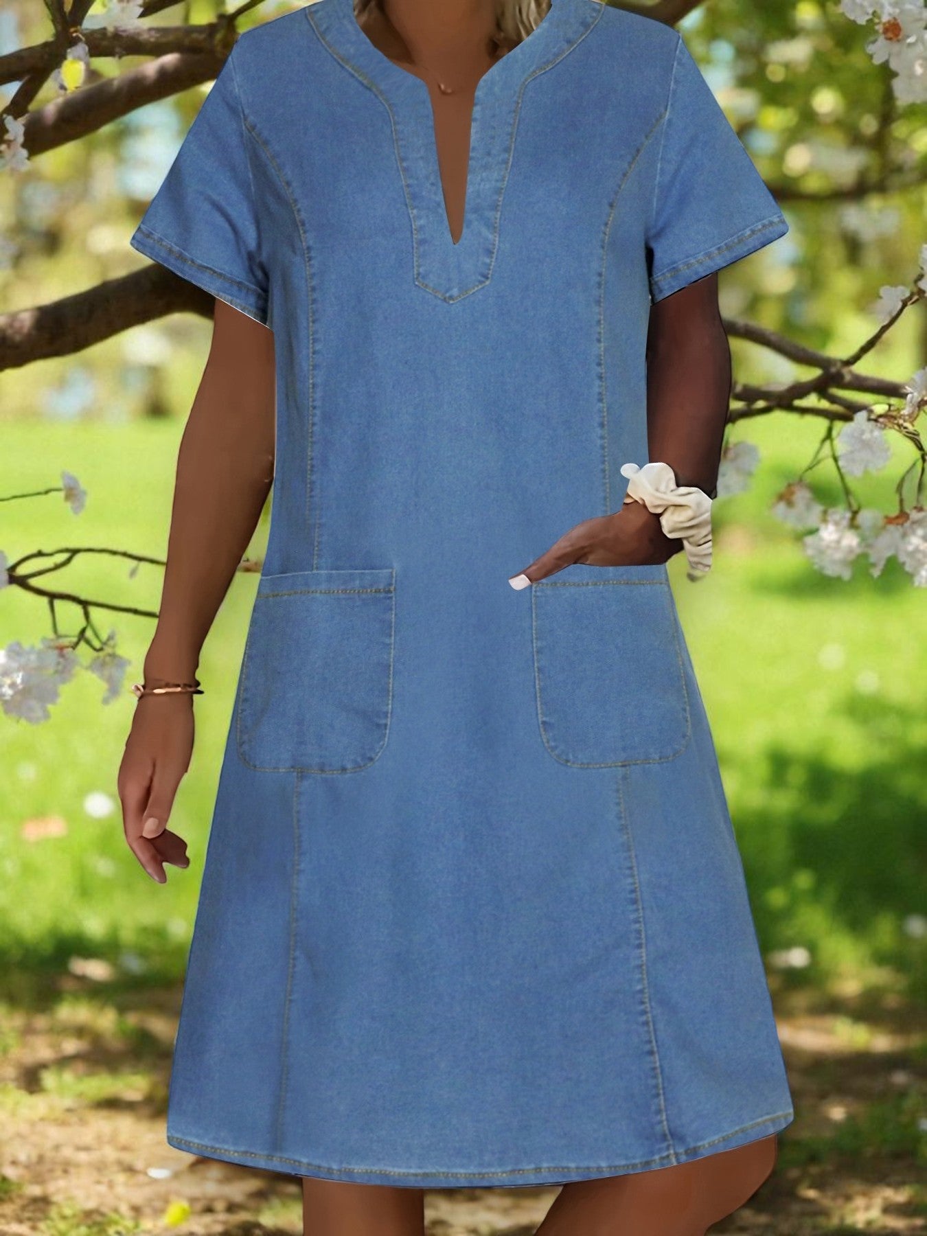 Chloë | Soft denim dress with casual charm