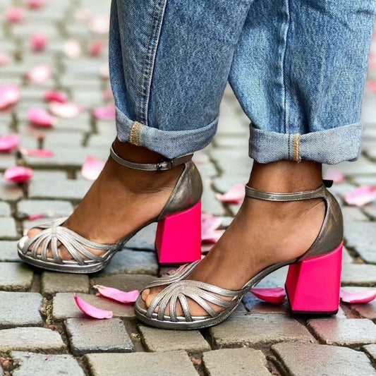 Eden™ | Bold Fuchsia Block-Heel Sandals