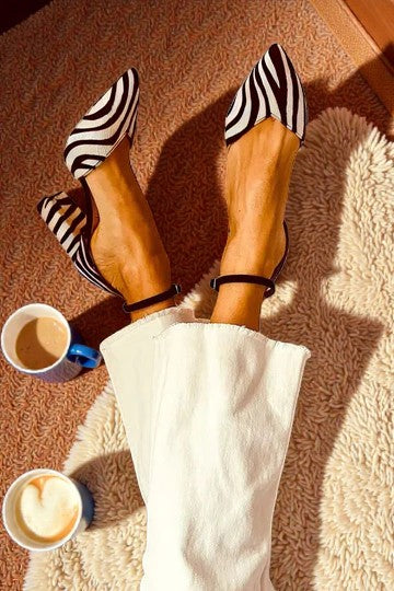 Hazel™ | Mid-Heel Zebra Sandals