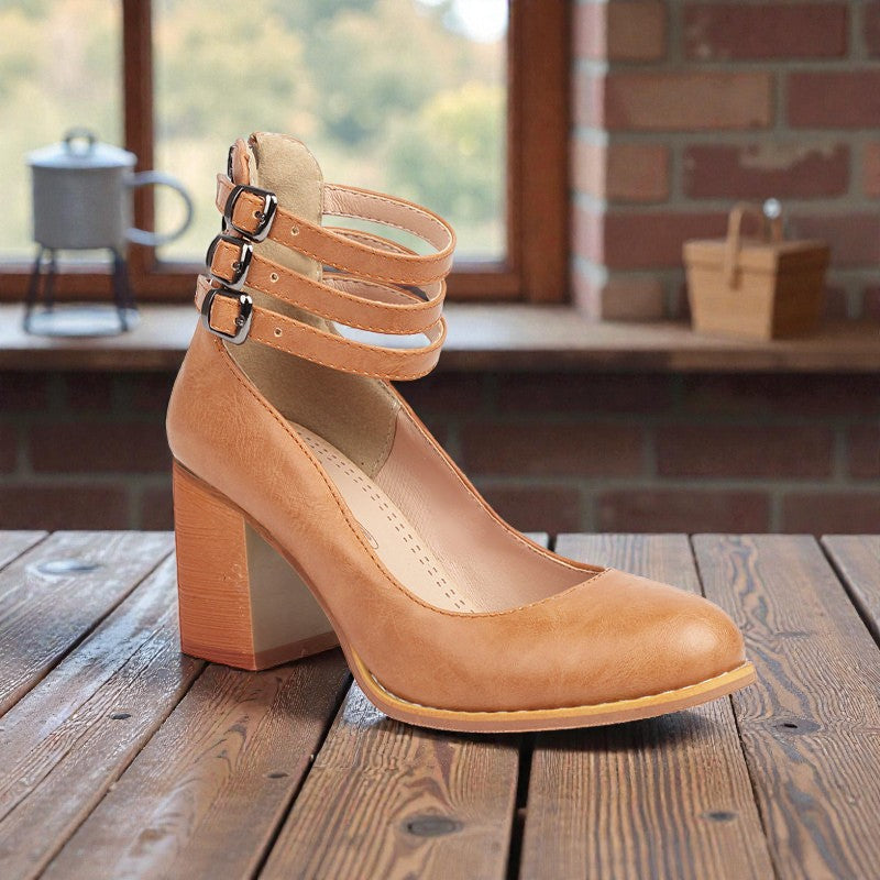 Kaia™ | Minimalist Sandals with a Stable Heel