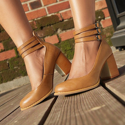 Kaia™ | Minimalist Sandals with a Stable Heel