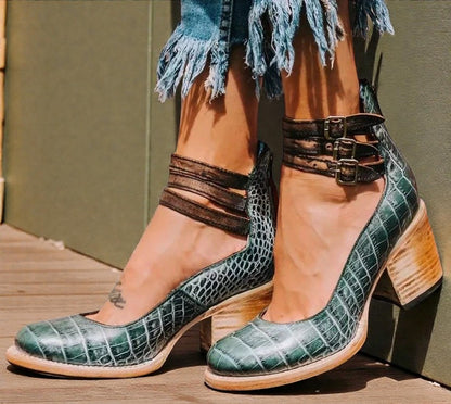 Opal™ | Strappy Block Heel Pumps