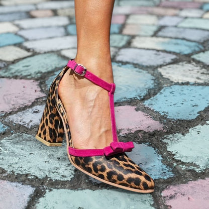 Ruby™ | Leopard-Print Heels with Colour Pop
