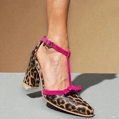 Ruby™ | Leopard-Print Heels with Colour Pop
