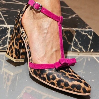 Ruby™ | Leopard-Print Heels with Colour Pop