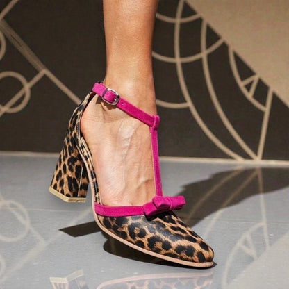 Ruby™ | Leopard-Print Heels with Colour Pop