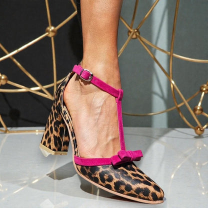 Ruby™ | Leopard-Print Heels with Colour Pop