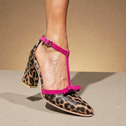 Ruby™ | Leopard-Print Heels with Colour Pop