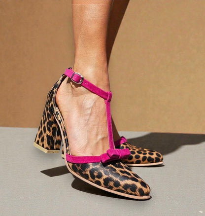 Ruby™ | Leopard-Print Heels with Colour Pop