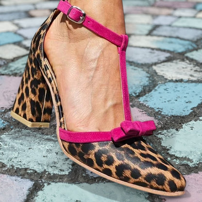 Ruby™ | Leopard-Print Heels with Colour Pop