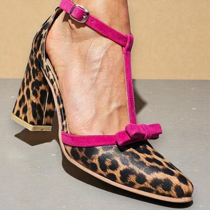 Ruby™ | Leopard-Print Heels with Colour Pop