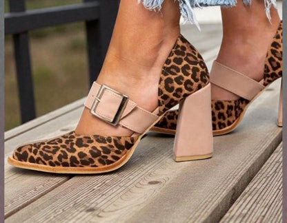 Stella™ | Leopard Suede Heels with Stable Heel