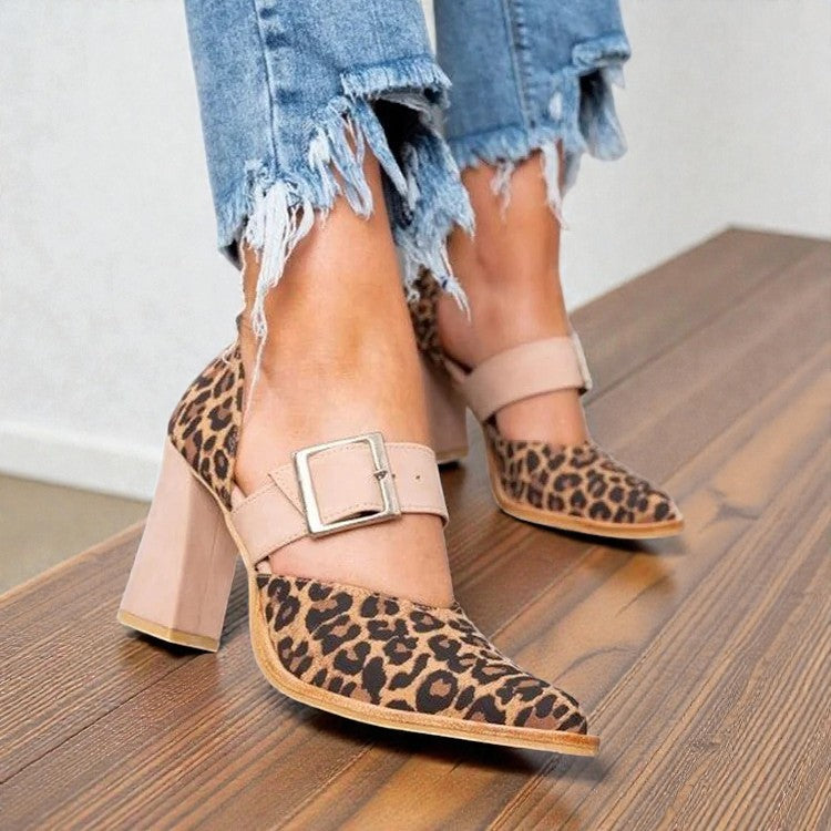 Stella™ | Leopard Suede Heels with Stable Heel
