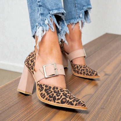Stella™ | Leopard Suede Heels with Stable Heel