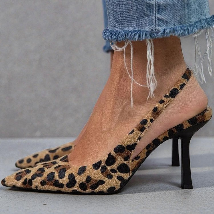 Thalia™ | Khaki Fashionable Heels with Pointed Toe